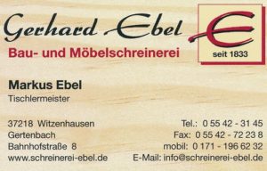 Gerhard Ebel Bau- und Möbelschreinerei